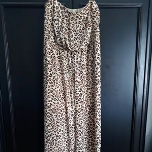 Strapless leapard print dress GUESS